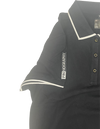 Women's Black Golf Polo with White Trim